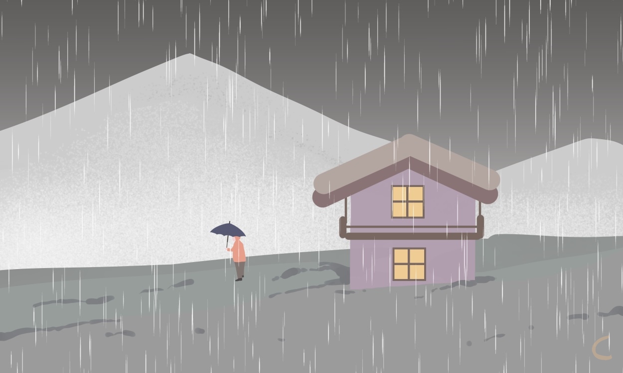 下雨天抖音温馨文案