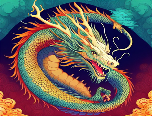 龙年四字吉祥语谐音梗